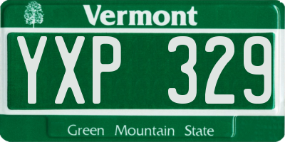 VT license plate YXP329