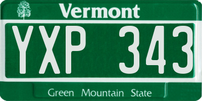 VT license plate YXP343