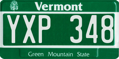 VT license plate YXP348