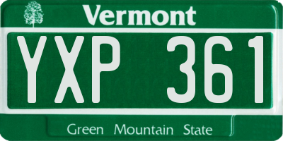 VT license plate YXP361