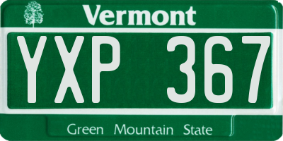 VT license plate YXP367