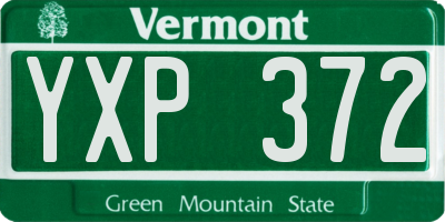 VT license plate YXP372