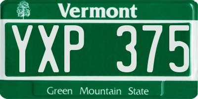 VT license plate YXP375