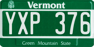 VT license plate YXP376