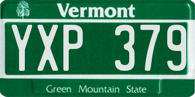 VT license plate YXP379