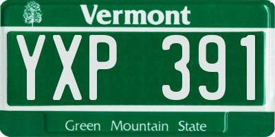 VT license plate YXP391