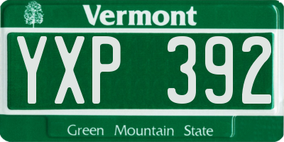 VT license plate YXP392