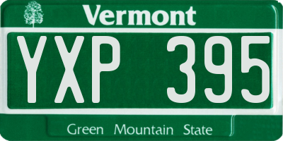 VT license plate YXP395