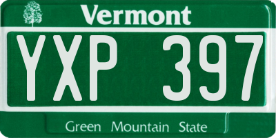 VT license plate YXP397