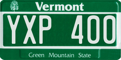 VT license plate YXP400