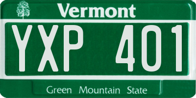 VT license plate YXP401