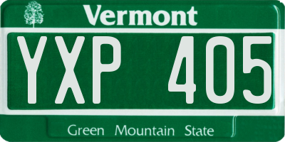 VT license plate YXP405