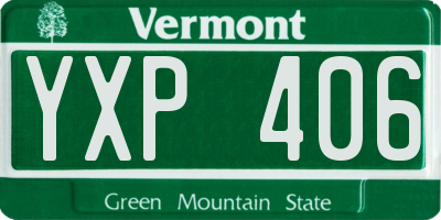 VT license plate YXP406