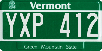 VT license plate YXP412