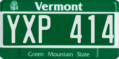 VT license plate YXP414