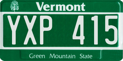VT license plate YXP415