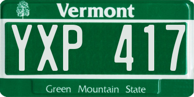 VT license plate YXP417