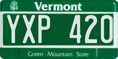 VT license plate YXP420