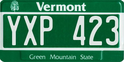 VT license plate YXP423