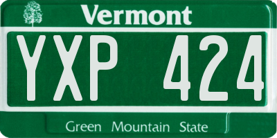 VT license plate YXP424