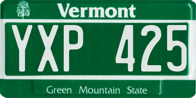 VT license plate YXP425