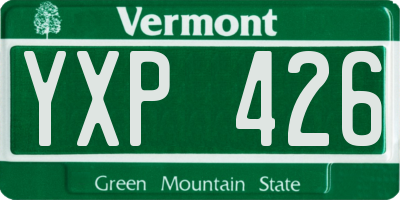 VT license plate YXP426