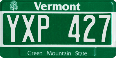 VT license plate YXP427