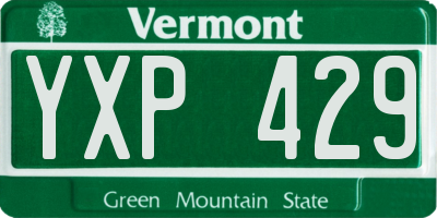 VT license plate YXP429