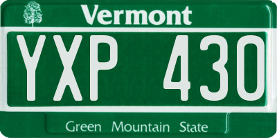 VT license plate YXP430