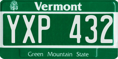 VT license plate YXP432