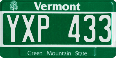 VT license plate YXP433