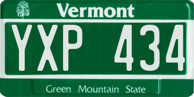 VT license plate YXP434