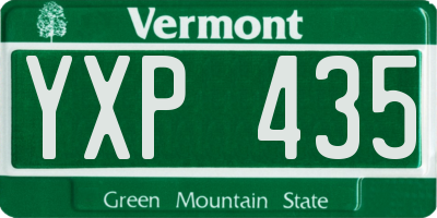 VT license plate YXP435