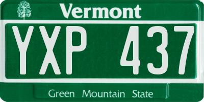 VT license plate YXP437