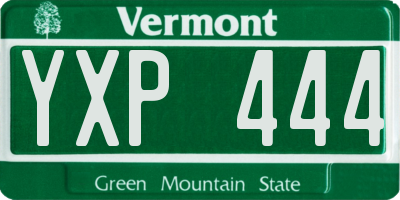 VT license plate YXP444
