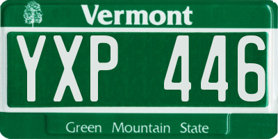 VT license plate YXP446