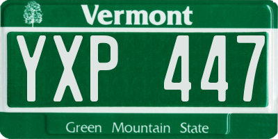 VT license plate YXP447
