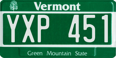 VT license plate YXP451