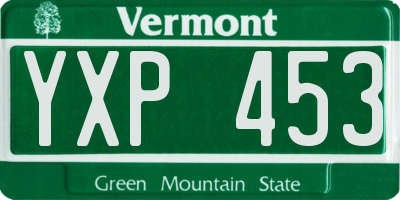 VT license plate YXP453