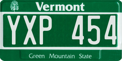 VT license plate YXP454