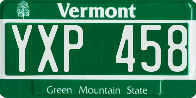 VT license plate YXP458