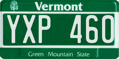 VT license plate YXP460