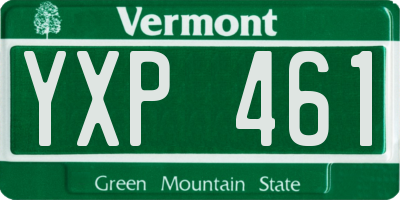 VT license plate YXP461