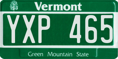 VT license plate YXP465