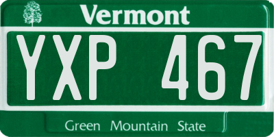 VT license plate YXP467