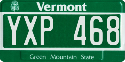 VT license plate YXP468