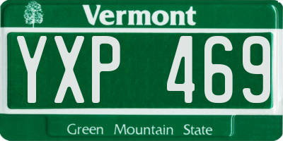 VT license plate YXP469