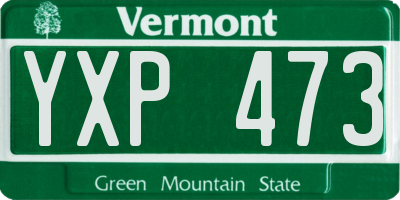 VT license plate YXP473