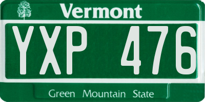 VT license plate YXP476