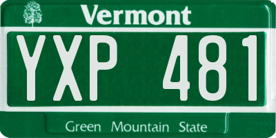 VT license plate YXP481